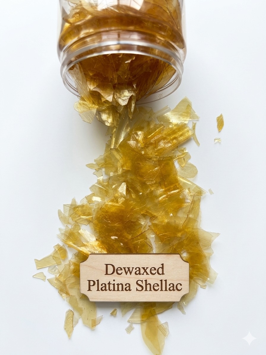 Dewaxed shellac flakes